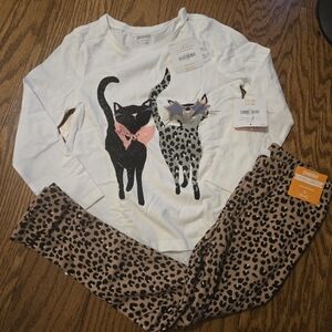 Gymboree Kids  Set - White and Black with Pink Accents